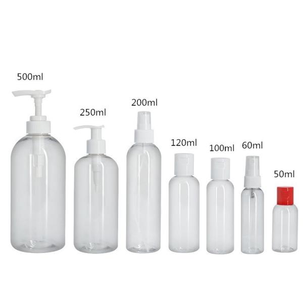 garrafa vazia do champô plástico do ANIMAL DE ESTIMAÇÃO 250ml com a bomba com distribuidor da bomba