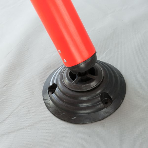 Delineators Barriers 100cm Tubular Black Base Traffic Delineator Warning Road Barrier Warning Post for Car parking place and construction