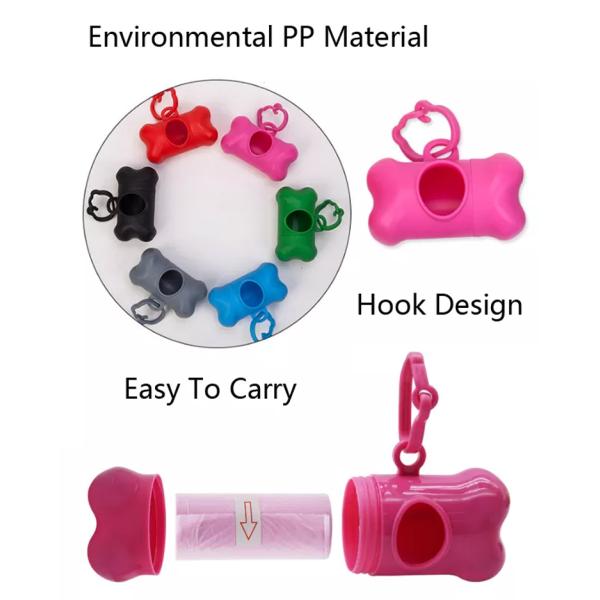 ODM Bone Dog Waste Bag Dispenser PP Poop Bag Holder For Leash