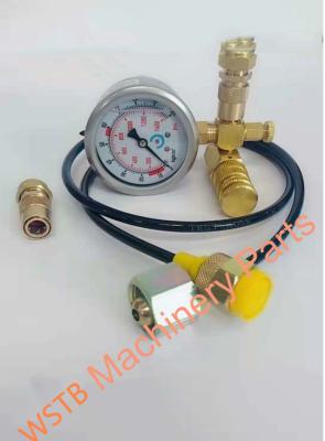 Medidor do reenchimento do nitrogênio das peças da máquina escavadora do OEM para o teste de pressão do óleo do medidor de carregamento do nitrogênio