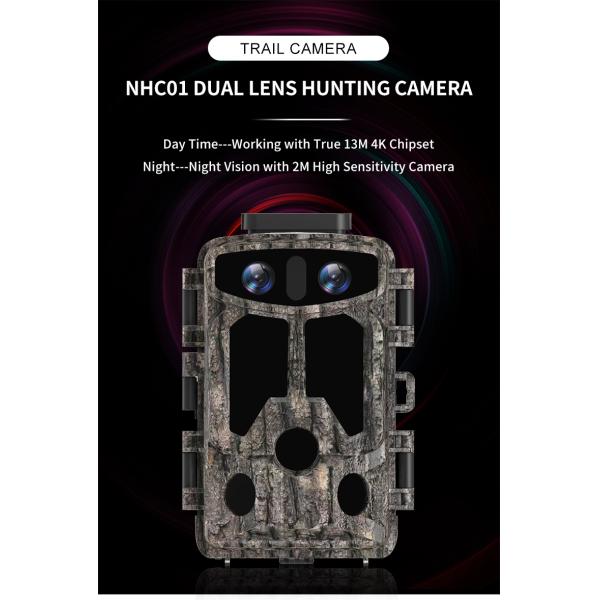 4k Hunting Game Camera Dual Lens Outdoor Waterproof Trail Wildlife