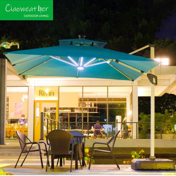 Outdoor Sunshade Parasol Aluminum Garden Cantilever Parasol Patio Big Roma Umbrella for Hospital Relaxation Area