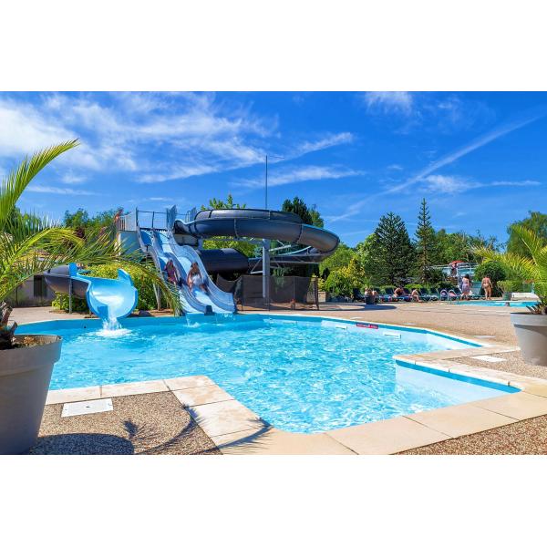 Amusement Park Facilities Aquatic Game Fiberglass Water Slide 1 Person Riders