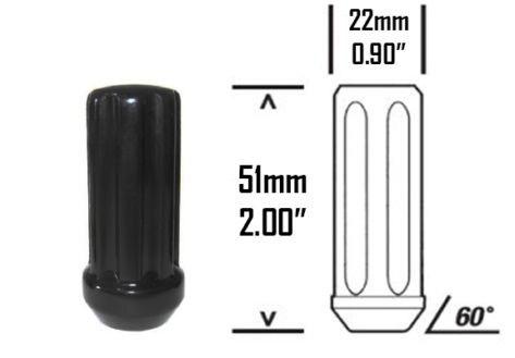 Stable Performance Tapered Wheel Lock Lug Nut 51 MM For Gmc Sierra 1500