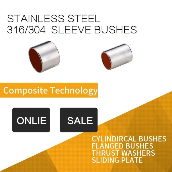 316 Stainless Steel Sleeve Bushing With Red Modified  For Printing & Dyeing Machines