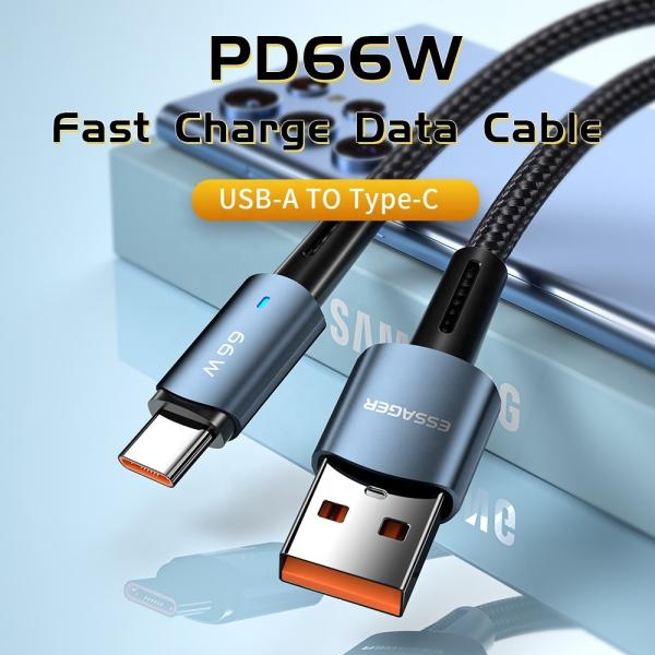 Essager Super Charger USB A To C Data Cable USB2.0 6A PD 66W