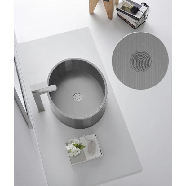 Oval Shaped Stainless Steel Vessel Bathroom Sinks With Matte Black Matte Grey Color
