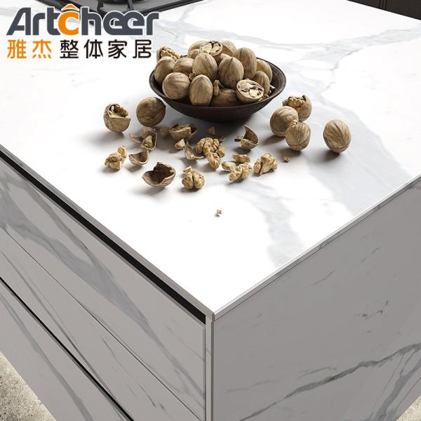 Stainless Steel Italian Kitchen Cabinet With White Color  Modular Size