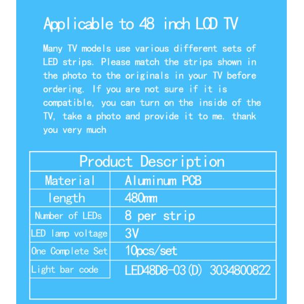 LS48H310G LE48G520N Haier TV Backlight LED48D8-03 (D) 30348008220