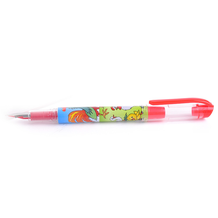 factory cheap price color printing cartoon fountain pen set