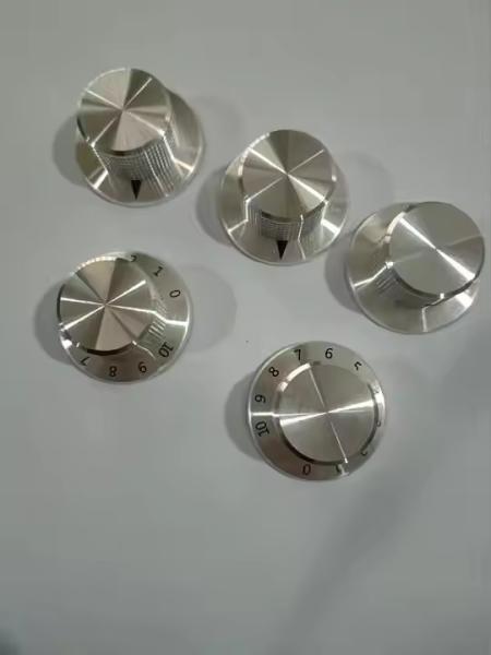 Silver Aluminum Knob 37mm Diameter With Number 0-10 Shaft Hole 6.4MM Knob