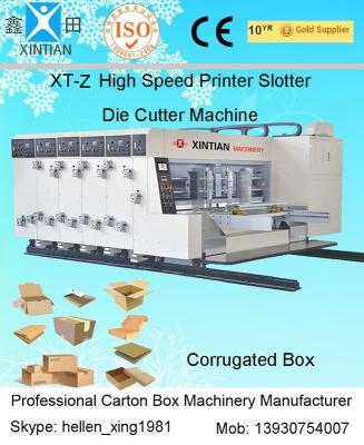 High Speed Flexo Printing Slotting Die - Cutting Machine 4 Colours Printing