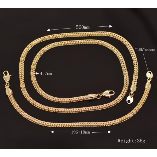 Korean Fishbone chain New Trendy Suitable for men and women Jewelry 18K Real Gold Plated