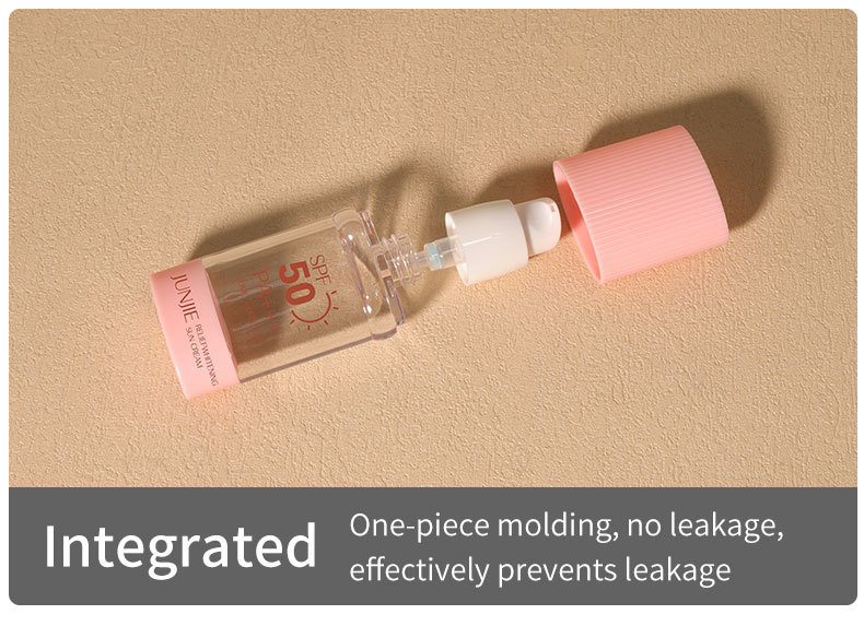 Factory Wholesale Custom Logo 30ml Oval AS Plastic Airless Lotion Pump Bottle Empty Sunscreen Cream Cosmetic Packaging OEM ODM