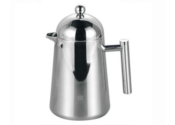 Thermal Insulation Metal French Press 1000ml Double Wall 0.8mm 8 Cup Coffee Plunger
