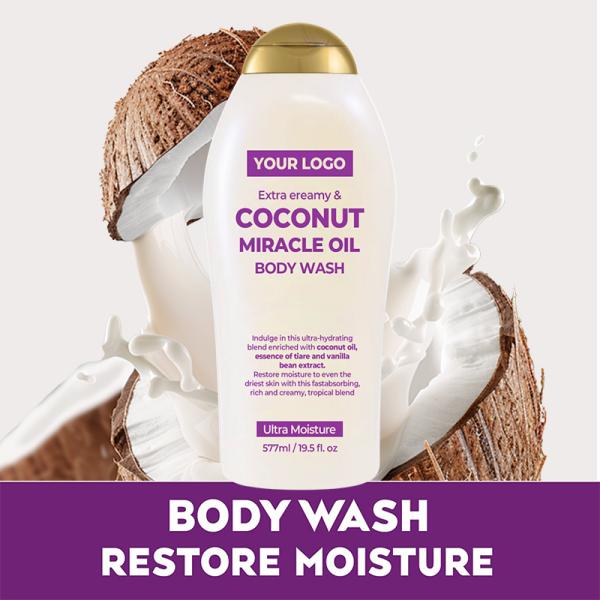 Moisturizing Extra Creamy Coconut Miracle Oil Ultra Deep Cleansing And Refreshing Body Wash Shower Gel