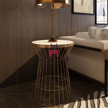 Мебель журнального стола нержавеющей стали рамки золота вертикальная отливая в форму коммерчески крытая