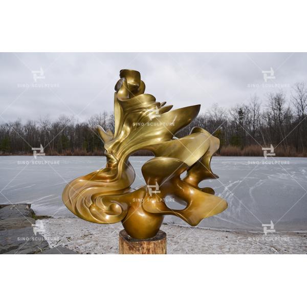 Золотое литье Большая бронзовая скульптура Солнечное колесо Бронзовые фигуры сада