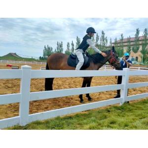 White 5ft x 8ft 4-Rail PVC Horse Fence Eco-Friendly Vinyl
