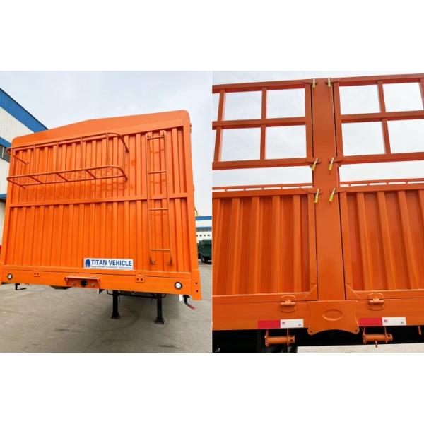 TITAN Animal Cattle Transport Trailers | Fence Semi Trailer | Sugar Cane Trailer 50 Tons for Sale