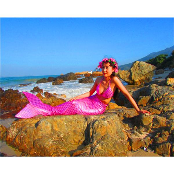 Stretchable Ladies Mermaid Tail Monofin Fin Filpper Cosplay Swimsuit
