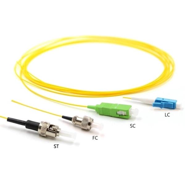 Polish UPC / APC Pigtail Fiber Optic Cable High Temperature Stability