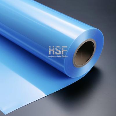 Película de libertação de PE azul opaco de 40 μm, de silicone curada por UV, para protecção e embalagem, fitas, rotulagem e gráficos