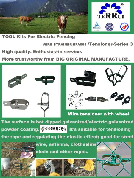 Cerca de alumínio Strainers de Wire Tensioner Electric da cerca do carretel do OEM