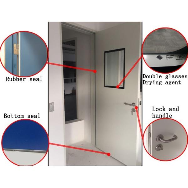 Серый цвет установленный стеной больницы качания двери Wathet малошумное ≤50dB