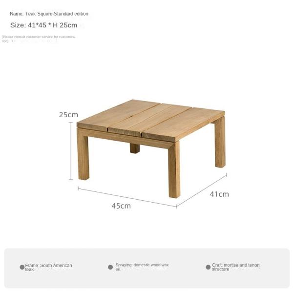 Customized Luxury Pool Teak Wood Lounge Chair Lesiure Bed