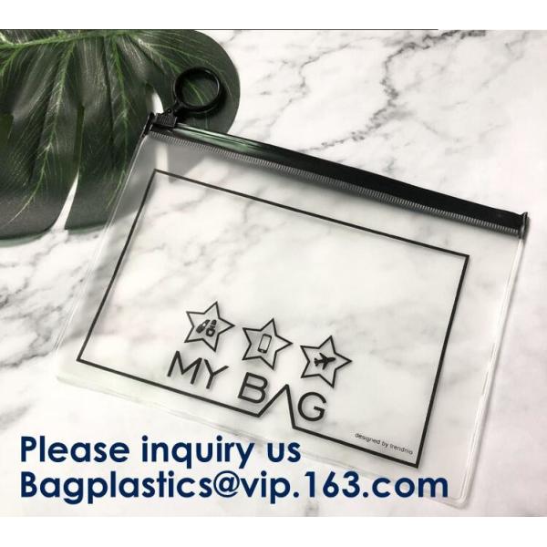 Sinicline Nice Pvc Eva Slider Zipper String Biodegradable T-Shirt Packaging Plastic Bag With Logos Custom Logo Printed