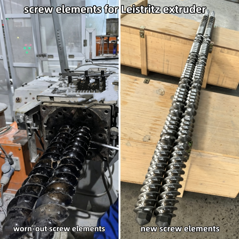 High Precision Twin Screw Elements with Wear Resistance, Corrosion Resistance, and Bimetallic Alloy for PA6 PA66 Processing