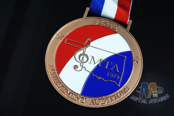 Musical Notation Sports Events American Metal Award Medals Soft Enamel Fillled With Copper Plating