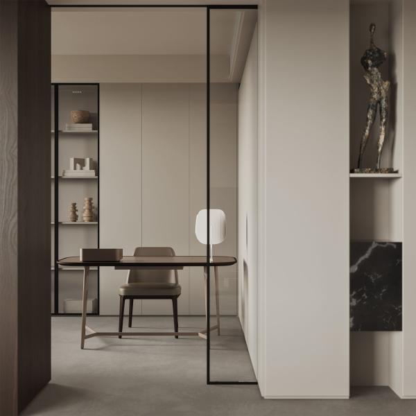Design de casa inteira cremosa contemporânea Beige Mobiliário doméstico Design de gabinete de cozinha