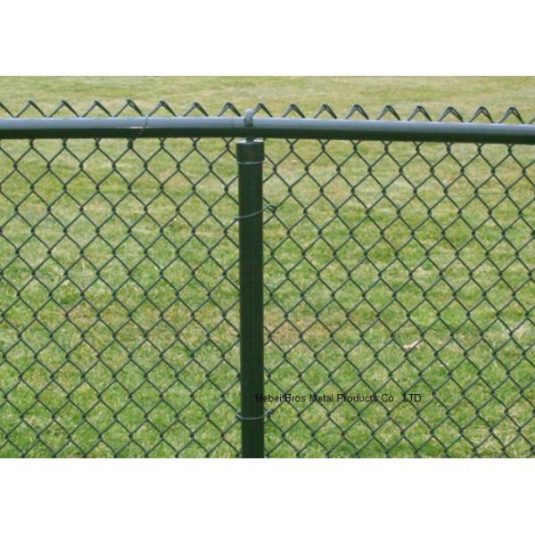 PVC Coated Wire Netting Fence / Green Wire Fencing Chain Link For Zoo Protection