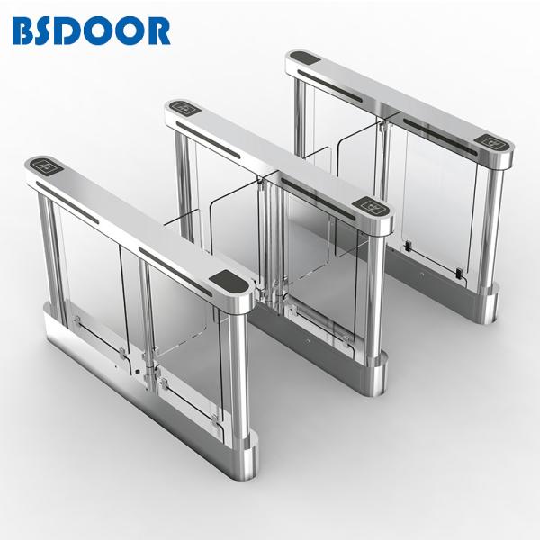 Biometric Glass Swing Barrier Speed Gate Turnstile For Residential Entrance