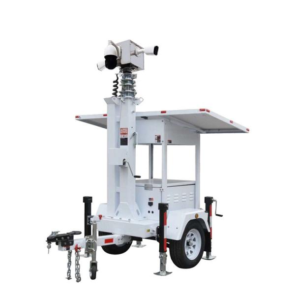 Low Power Consumption Solar Power 5G Camera Surveillance Trailer For Rural Surveillance