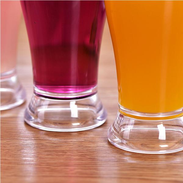 OEM Clear Plastic Pilsner Glasses Acrylic Juice Glasses Unbreakable