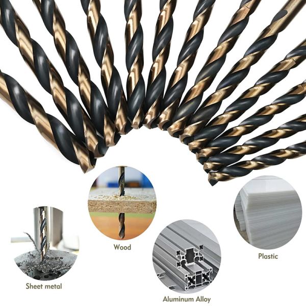 Three Flats Shank M35 Cobalt HSS Pilot Point Drill Fully Ground  Bit For Metal