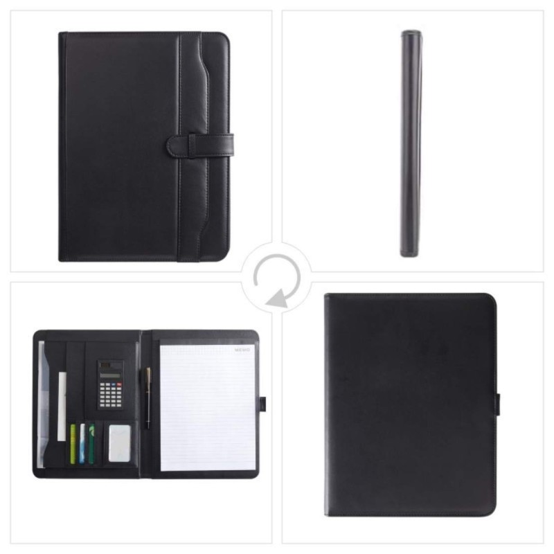 A4 PU Leather Conference Resume Portfolio Binder Padfolio Promotional Gift 70 gsm