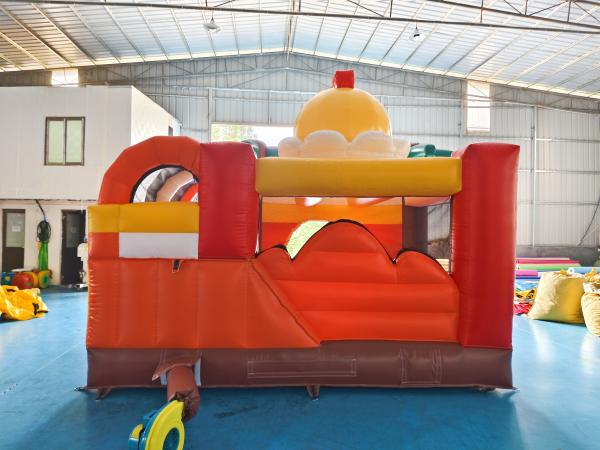 Digital Printing Inflatable Combos Chicken Cartoon Inflatable Bouncy House With Slide Jumping House