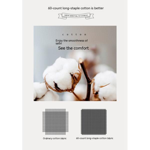 Customized 60s Long Staple Cotton Soft Luxury Duvet Cover Set Comfortable Sets Bedding