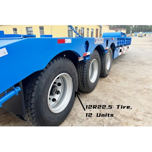 Tri Axle 60-80 Ton Low Bed Semi Trailer To Transport Heavy Equipment for Sale in Mauritius