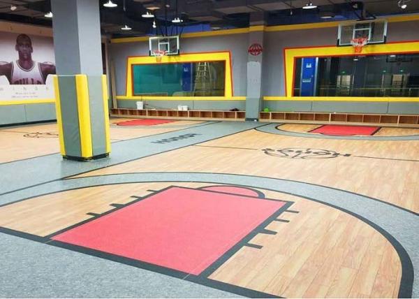 Wear Resistance 5mm Vinyl Basketball Court 1.8m Width
