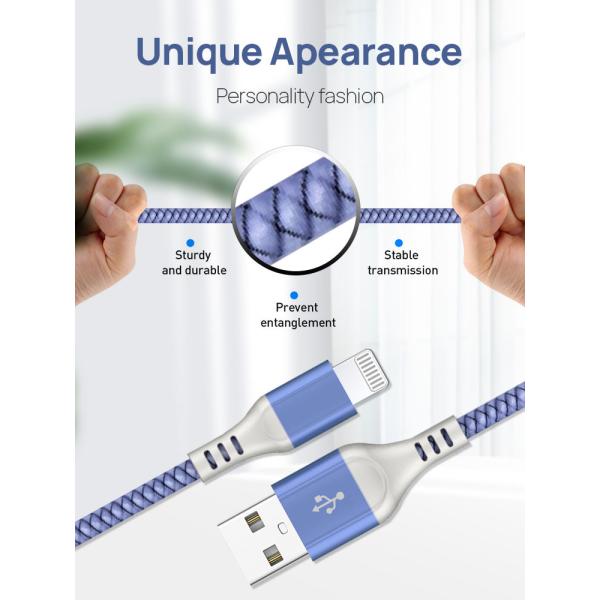 Slim SGS USB Lightning Charging Cable PD Fast Charging