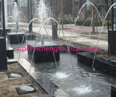 Rainbow Glass Light Jet Water Fountain Equipment With LED Light / Stable Soft Spray