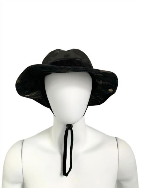 Outdoor Camping Camouflage Tactical Round Brim Hat With Breathable Mesh Custom Cotton Travel Fisherman's Hat