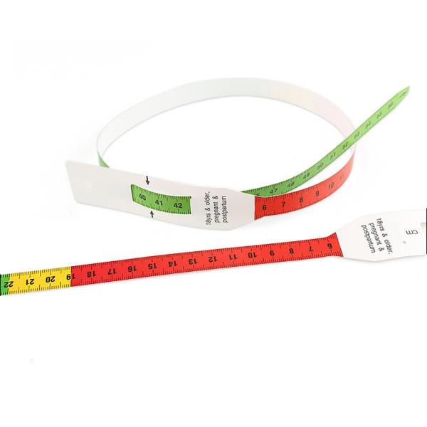 fita meados de colorida da circunferência do úmero de 56cm para a medição principal infantil recém-nascida