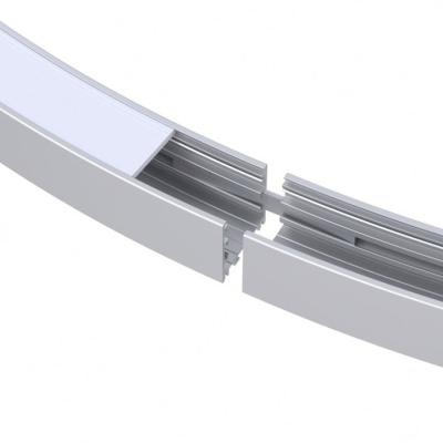 90lm Curved Round S Shape LED Aluminium Profile Curved Led Extrusion 2700K