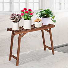 Wood Plant Stand Ladder Plant Shelf, Flower Pot Display Rack Freestanding Planter Holder for Organizer Multiple